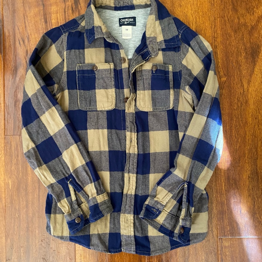 Long Sleeve Button Down Plaid for Boys